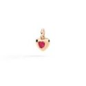 Dodo - Ciondolo Cuore - Oro Rosa - Rubino