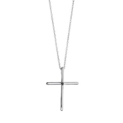 Comete Gioielli - Pendente Oro Bianco - Diamante Nero