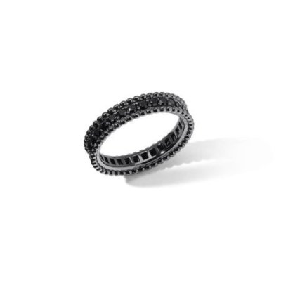 Comete Gioielli - Anello Argento - Zirconi Neri