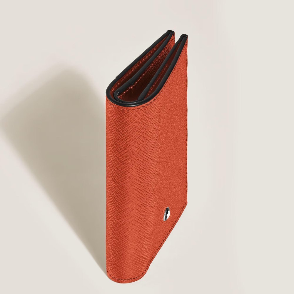 Montblanc - Portafoglio 4 Scomparti - Pelle - Mandarino