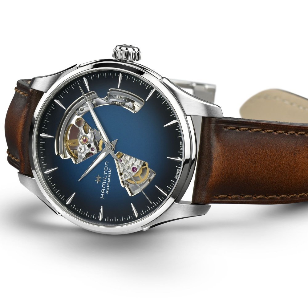 Hamilton - Jazzmaster Open Heart - Acciaio - Blu