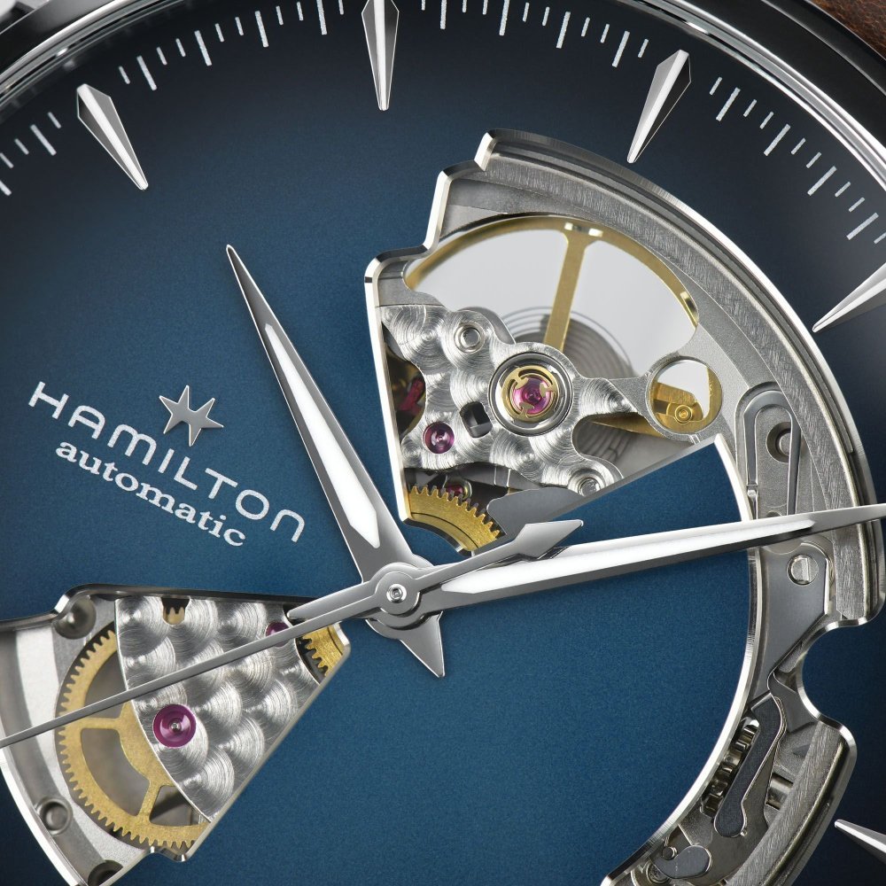 Hamilton - Jazzmaster Open Heart - Acciaio - Blu