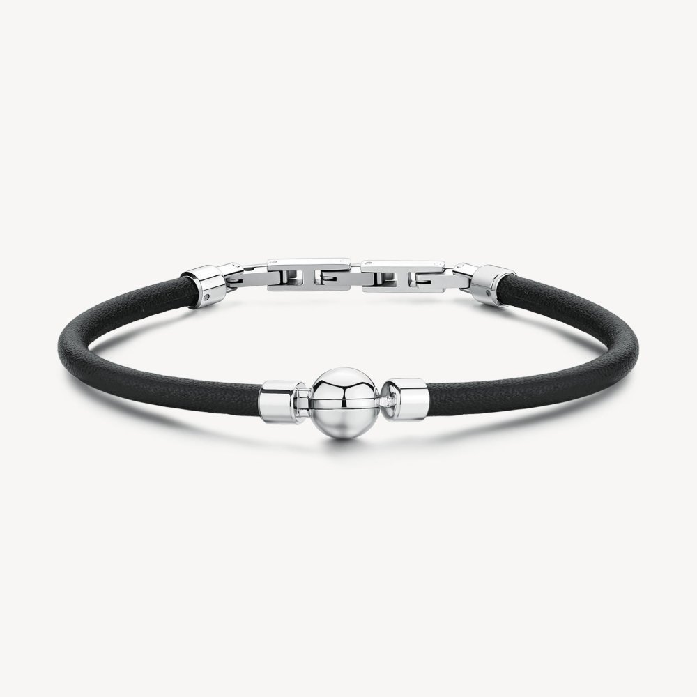 Bracciale Origin - Bracciale In Pelle Nera - Brosway