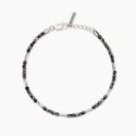 Mabina - Bracciale In Argento - Ematite - Bambù