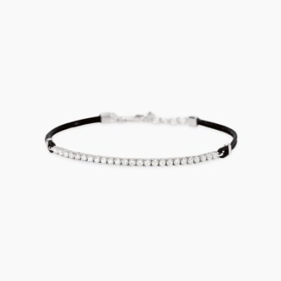 Mabina - Bracciale Argento - Nylon - Zirconi