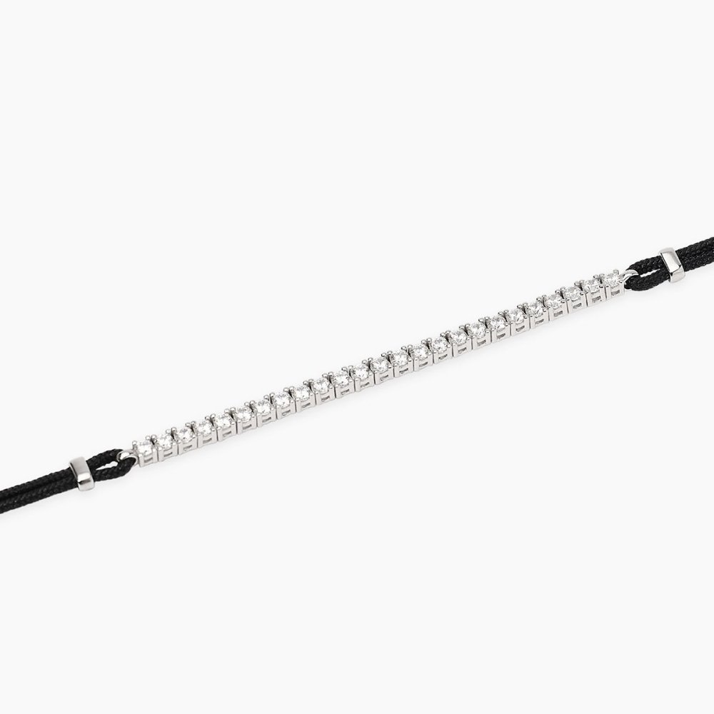 Mabina - Bracciale Argento - Nylon - Zirconi