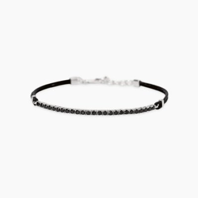 Mabina - Bracciale Argento - Nylon - Zirconi