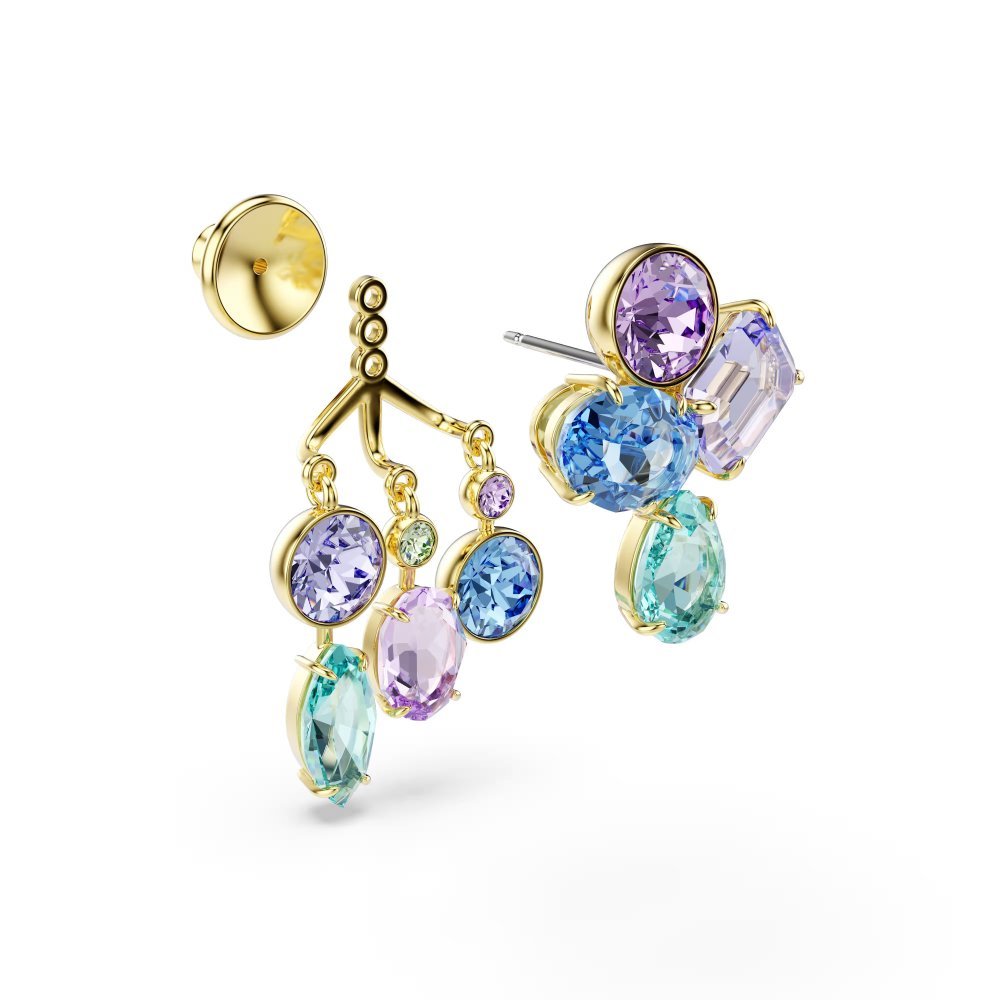 Orecchino jacket Gema Taglio misto, Multicolore, Placcato color oro