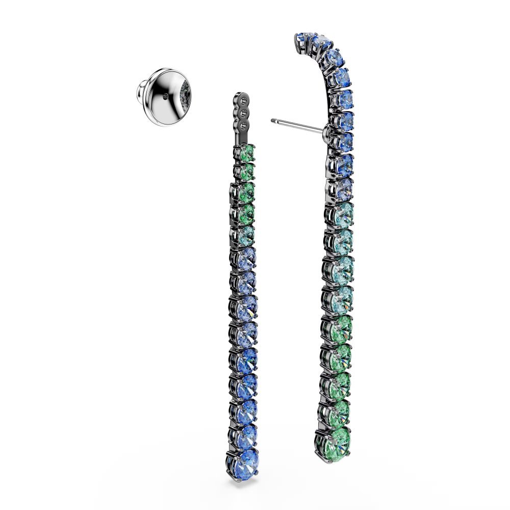 Orecchini pendenti Matrix Sfumatura di tagli Round, Multicolore, Placcato rutenio