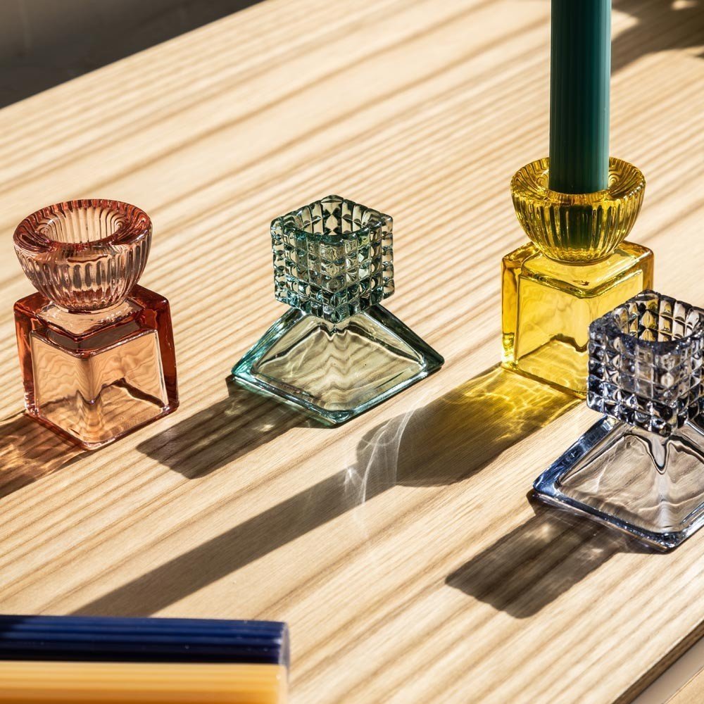 Emo' - Candeliere Mini Triangolare - Vetro - Verde