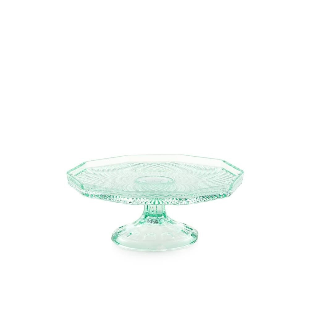 Alzata Piana Pc Verde - Emo' - Vetro Elegante