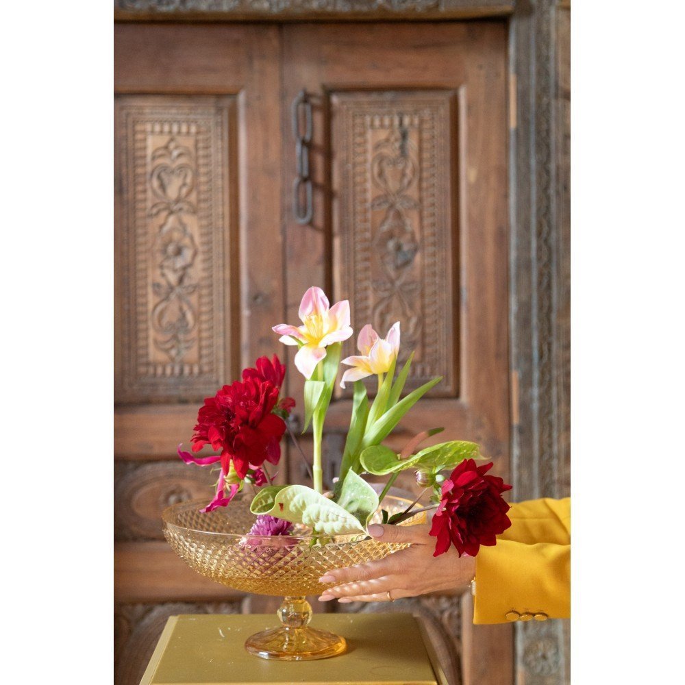 Emo' - Alzata Ambra - Vetro - Collezione Diletto