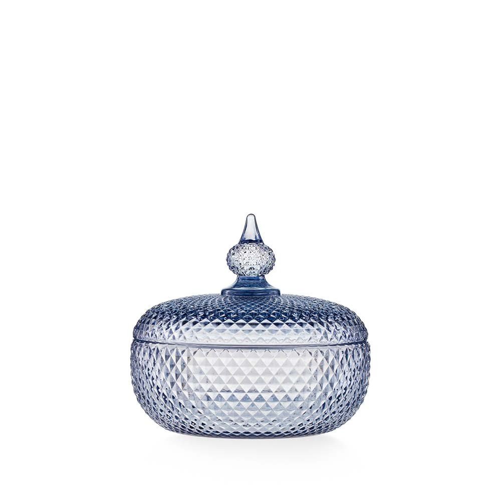 Scatola Decorativa In Vetro Blu - Emo'