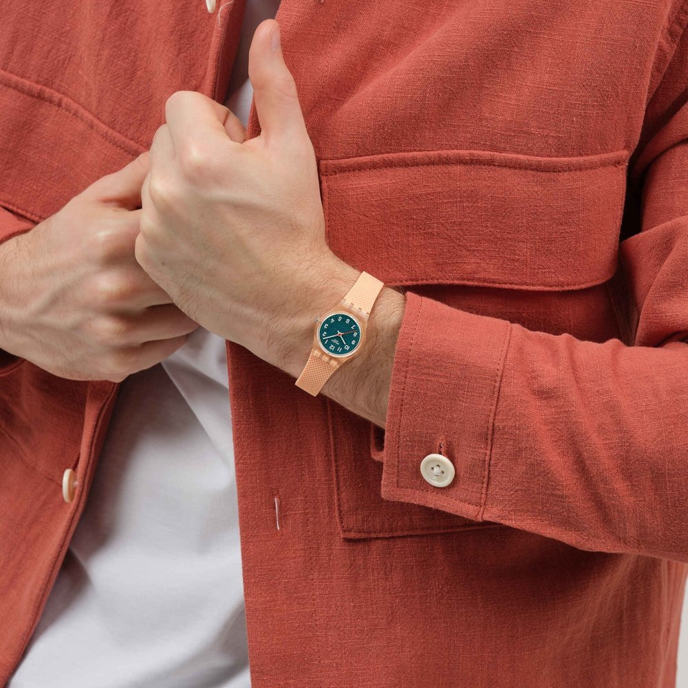 Swatch - Peachy Weave - Quadrante Verde - Silicone