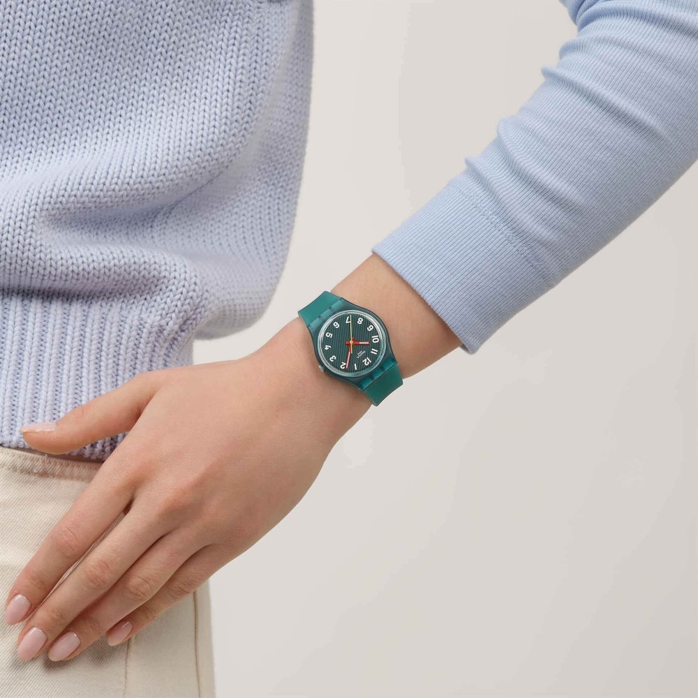 Swatch - Wavelengths Of Moss - Quadrante Verde - Silicone