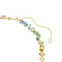 Collana Gema Taglio misto, Cristalli pendenti, Multicolore, Placcato color oro