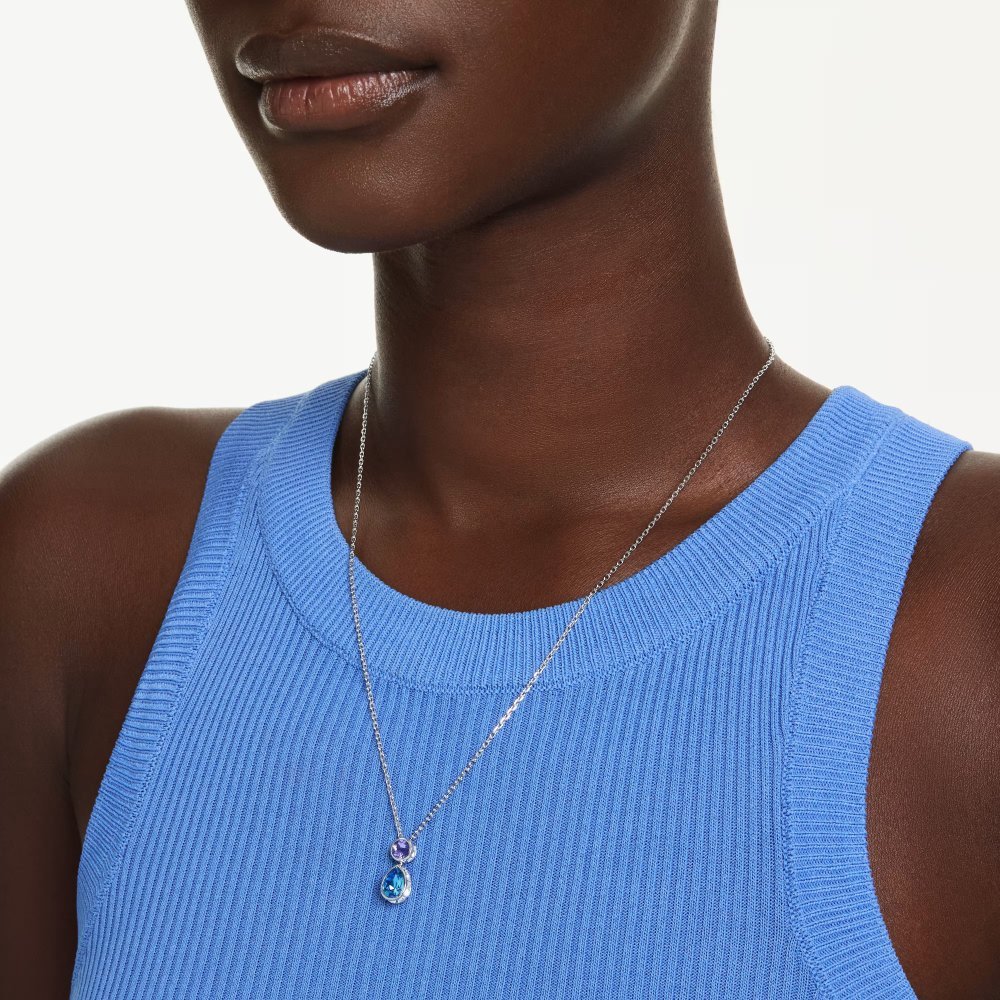 Pendente Chroma Taglio misto, Multicolore, Placcato rodio