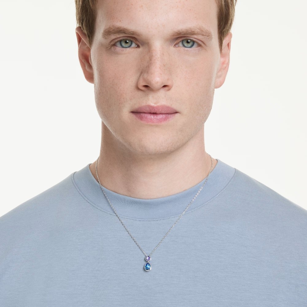 Pendente Chroma Taglio misto, Multicolore, Placcato rodio