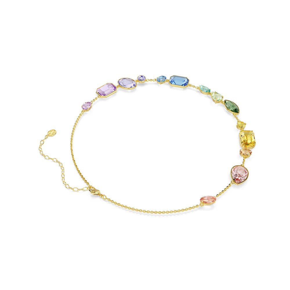 Collana Gema Taglio misto, Multicolore, Placcato color oro