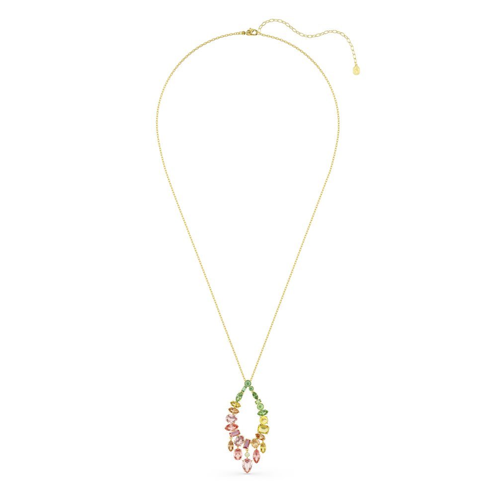 Pendente Gema Taglio misto, Multicolore, Placcato color oro