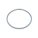 Collana Tennis Matrix Taglio Round, Blu, Placcato rutenio