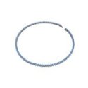 Collana Tennis Matrix Taglio Round, Blu, Placcato rutenio