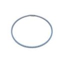 Collana Tennis Matrix Taglio Round, Blu, Placcato rutenio