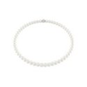 Collana Matrix Crystal Pearl, Bianca, Placcato rodio