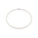 Collana Matrix Crystal Pearl, Bianca, Placcato rodio