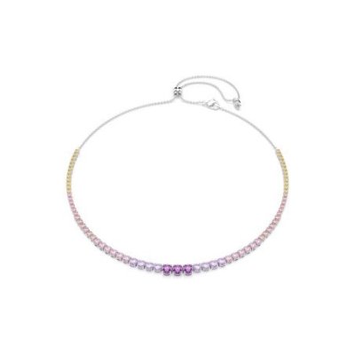 Collana Matrix Sfumatura di tagli Round, Multicolore, Placcato rodio