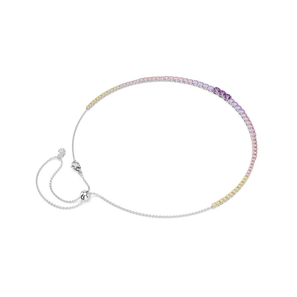 Collana Matrix Sfumatura di tagli Round, Multicolore, Placcato rodio