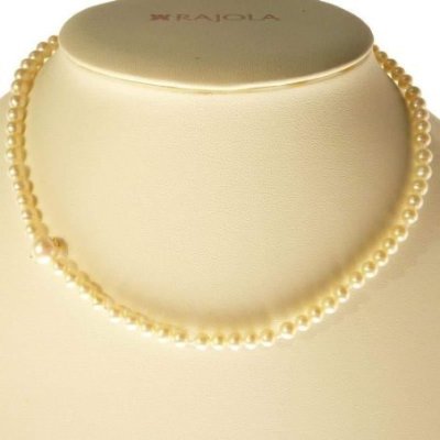 Collana NUDI 1F perle di fiume bianche mm5-6 + chius. oro