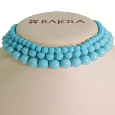 Collana CLEOPATRA 3f. pasta turchese ematite silver oro