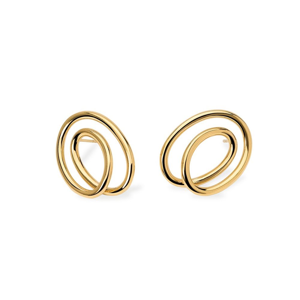 Kidult - Orecchini Spirale - Acciaio 316L - Pvd Giallo