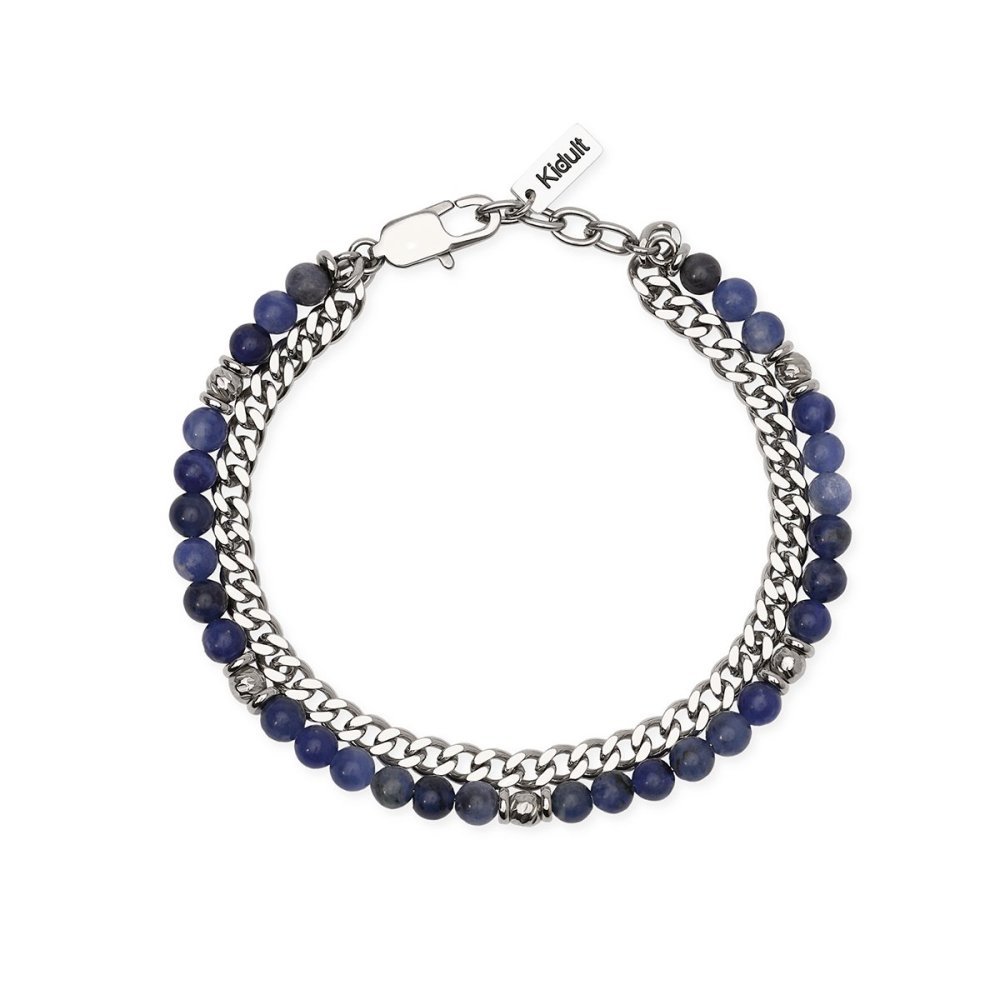 Bracciale In Acciaio 316L - Sodalite - Kidult