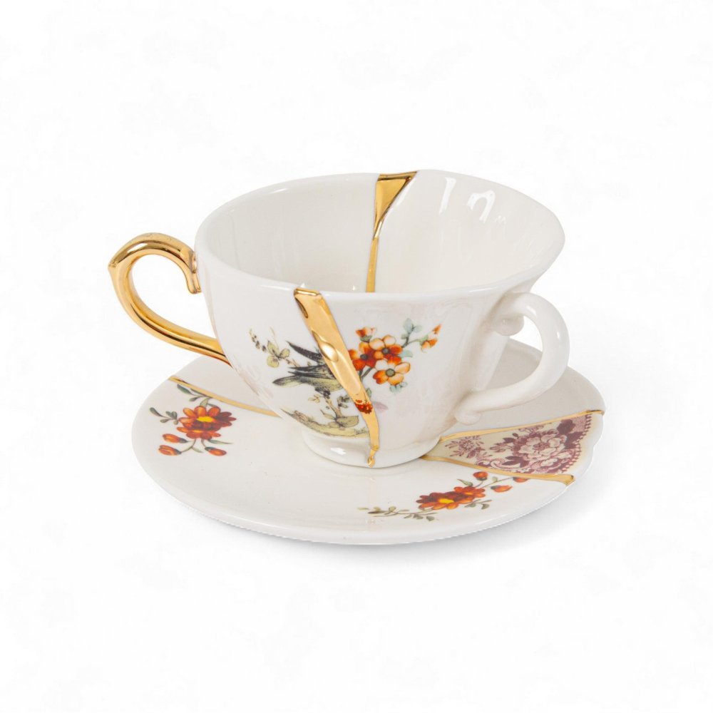 Seletti - Set Da Tè Kintsugi - Porcellana E Oro