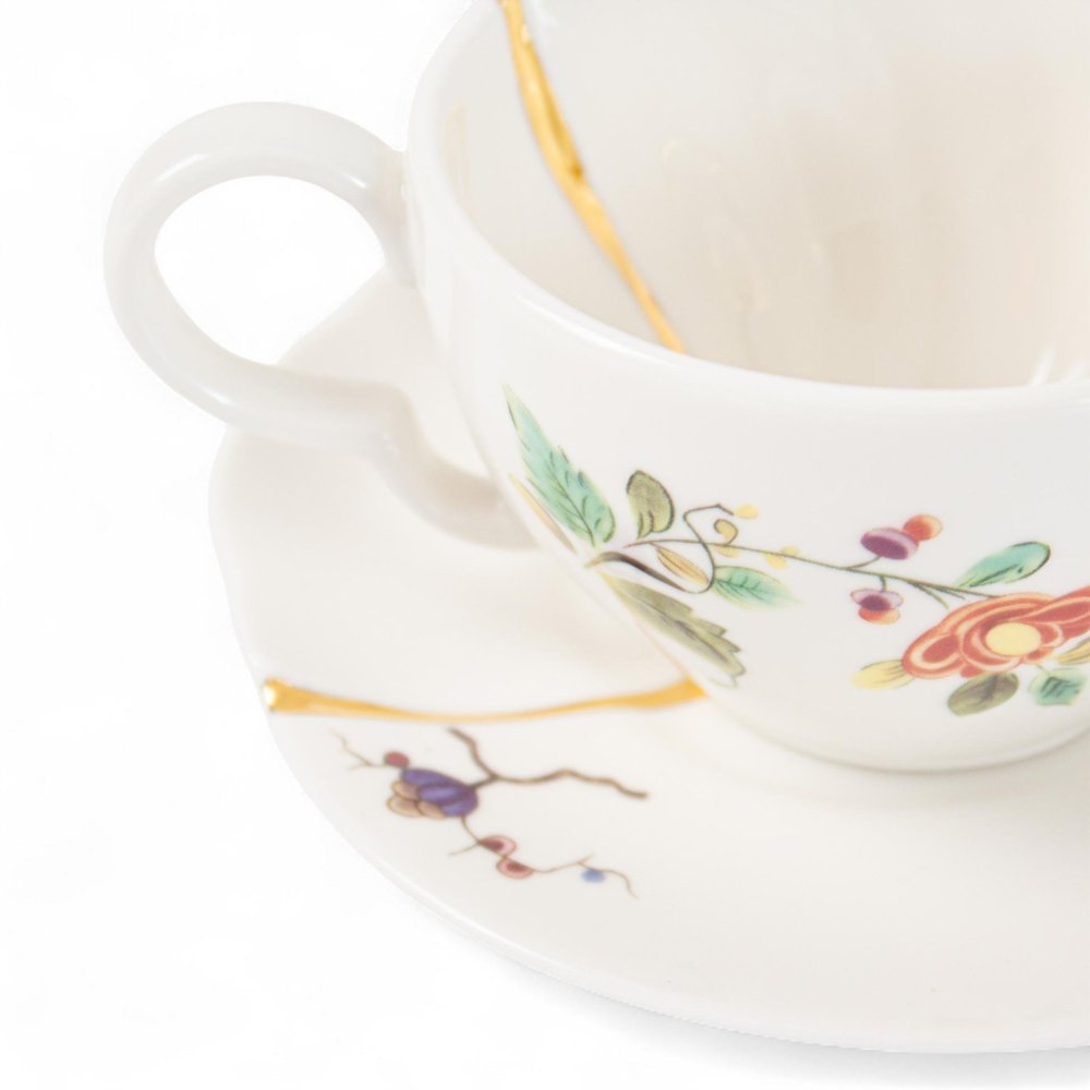 Seletti - Set Da Tè Kintsugi - Porcellana E Oro