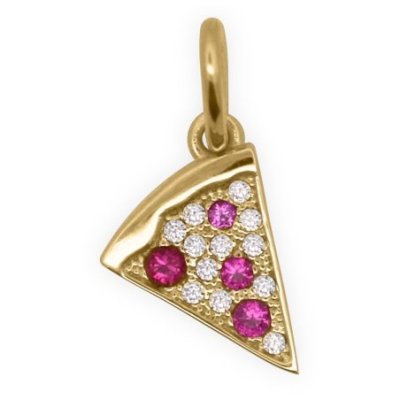 Rue Des Mille - Charm Pizza - Argento 925 - Oro Giallo