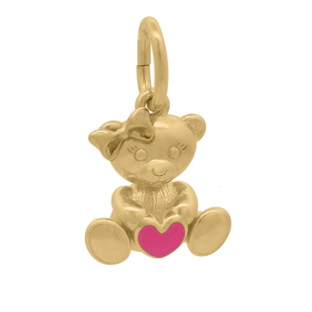 Rue Des Mille - Charm Orsetta Nella - Argento 925 - Oro 18Kt