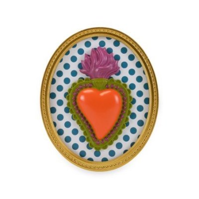 Henriette - Cornice Ovale C/Cuore - Resina - Multicolor