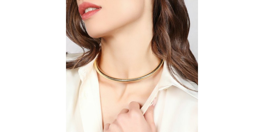 Unoaerre - Collana Tubogas - Dorata - Bronzo