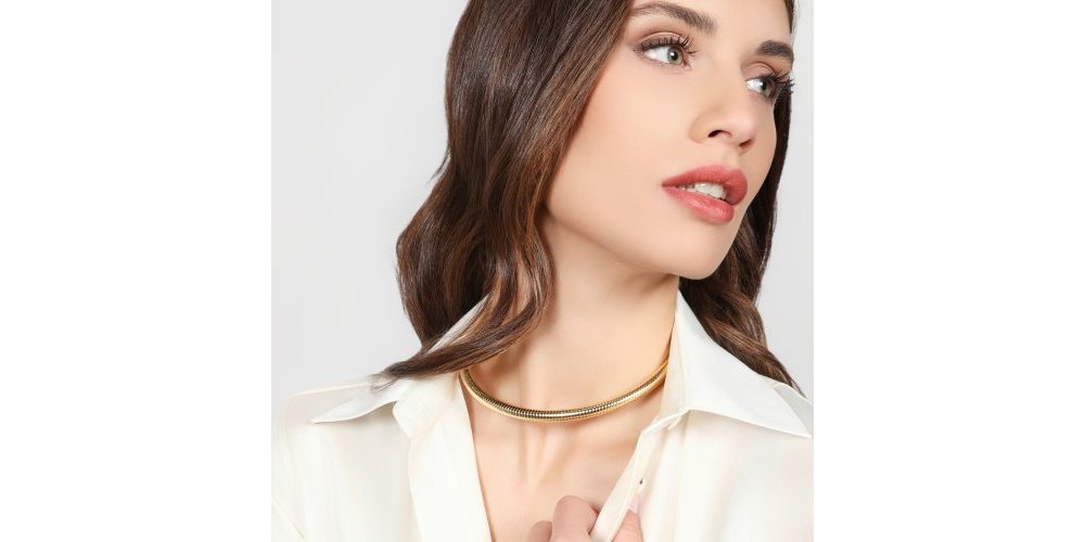 Unoaerre - Collana Tubogas - Dorata - Bronzo