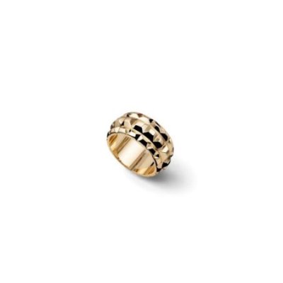 Unoaerre - Anello Sfaccettato Dorato - Bronzo - Dorato