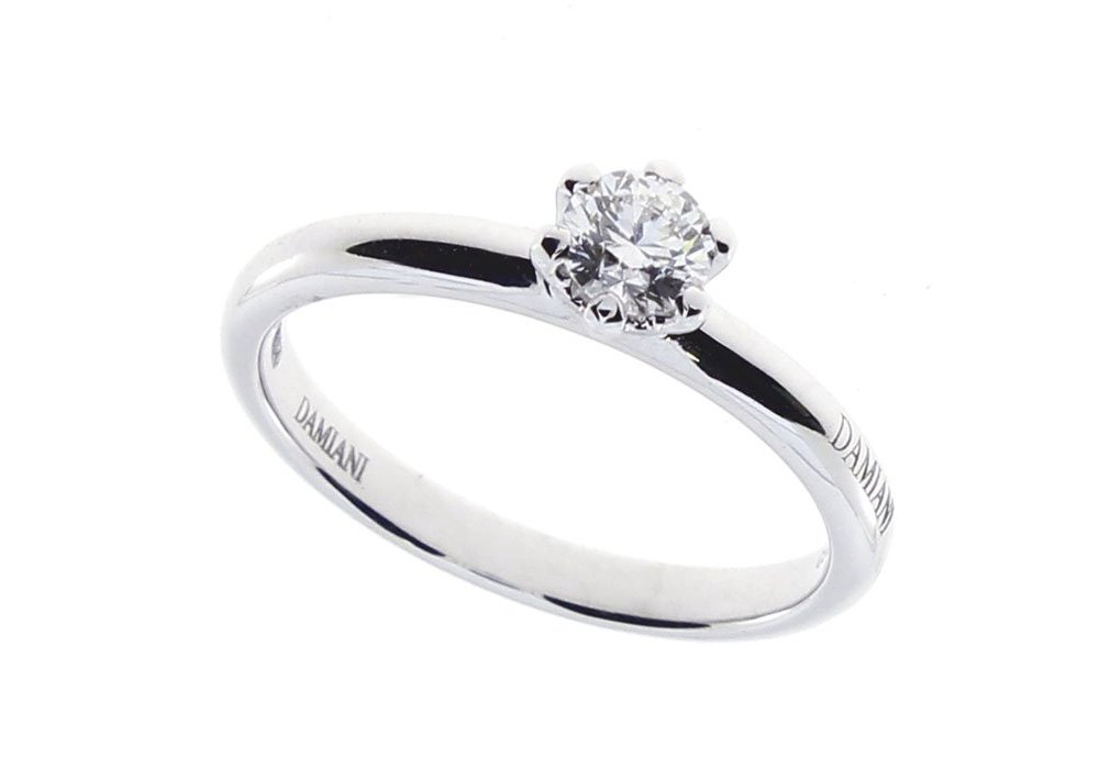 Anelli In Oro Bianco Con Diamante - Veramore 6 Griffe - Damiani