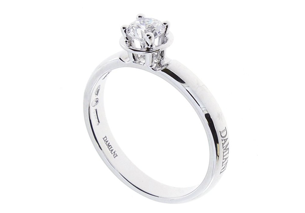 Anelli In Oro Bianco Con Diamante - Minou 4 Griffe - Damiani