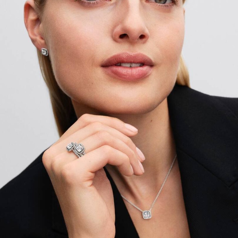 Anello Punto Luce Quadrato