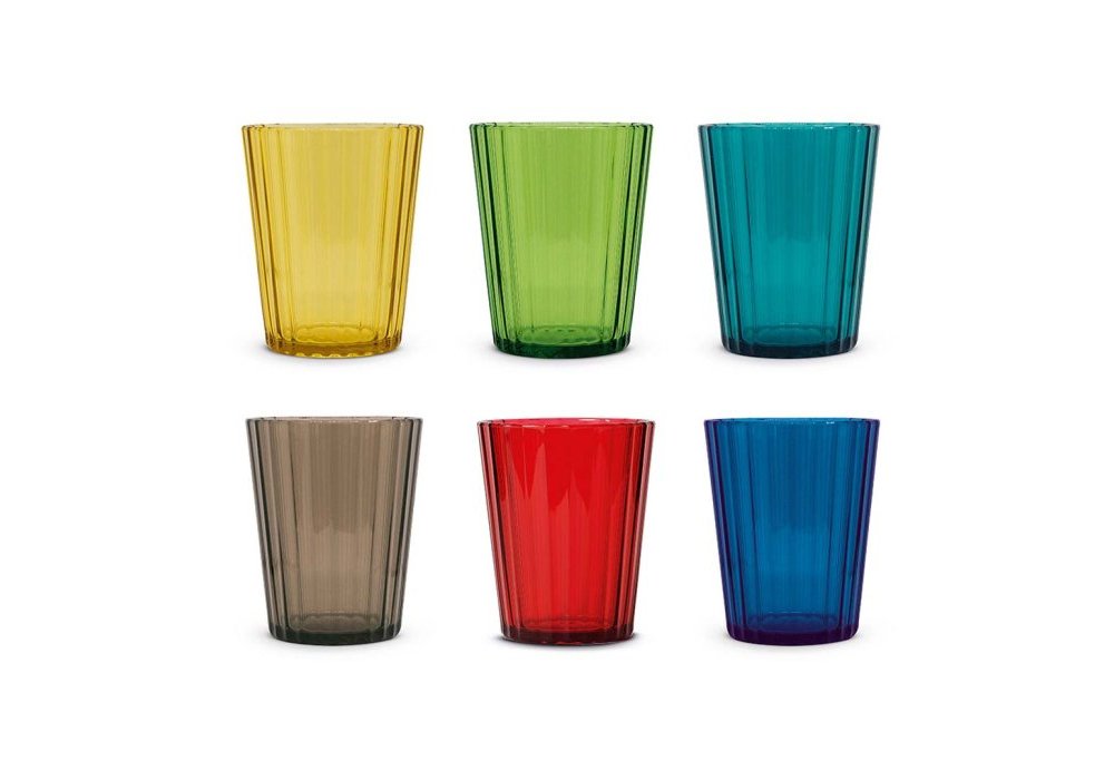 Set 6 Bicchieri Colorati In Acrilico Multicolore - Wd Lifestyle