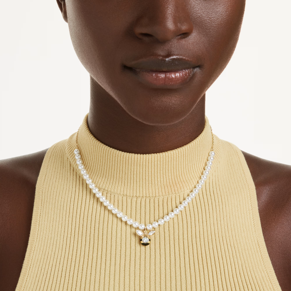 Charm Idyllia Taglio misto, Ape, Multicolore, Placcato color oro