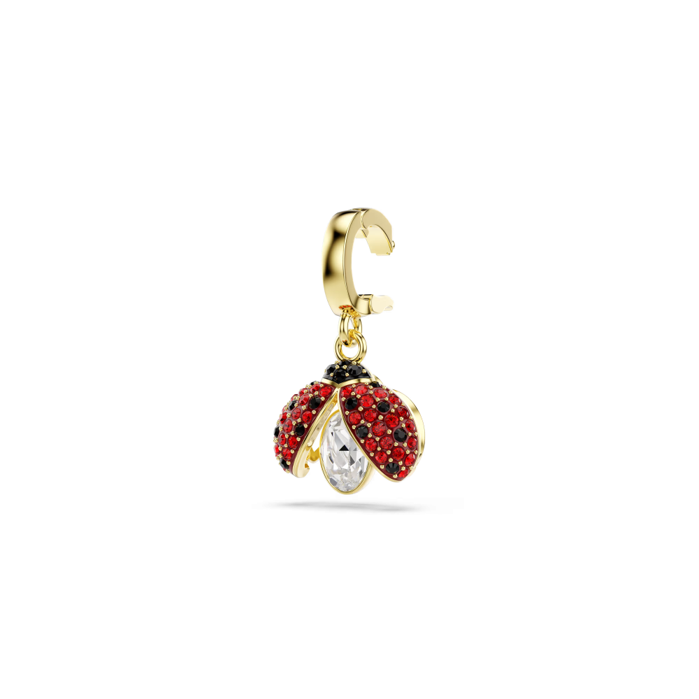 Charm Idyllia Taglio misto, Coccinella, Rosso, Placcato color oro