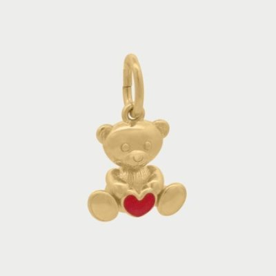 Rue Des Mille - Charm Orso Berto Xl - Argentatura 925 - Oro 18Kt